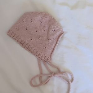 Jamie Kay Rose Colored Knit Bonnet